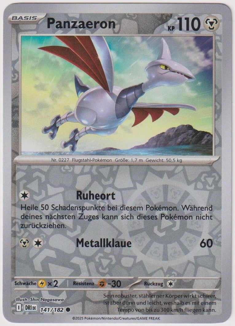 Pokemon TCG Skarmory #141/182 Common (C) Reverse Holo Deutsch 2025 – Bild 1