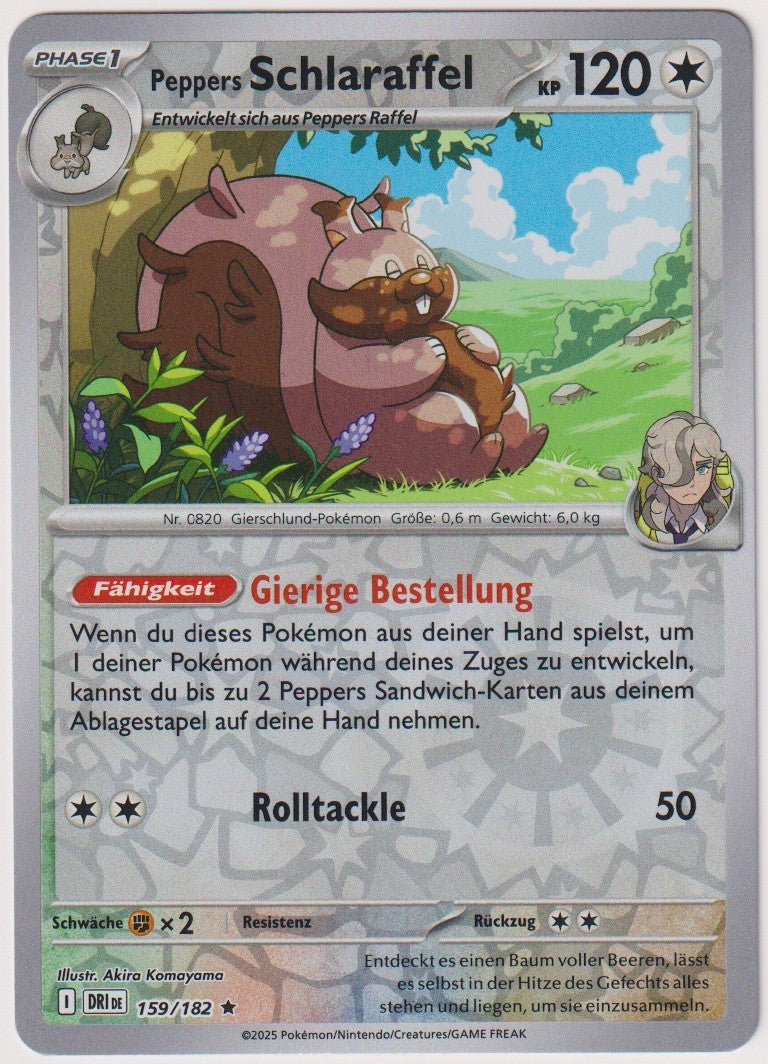 Pokemon TCG Greedent #159/182 Rare (R) Reverse Holo Deutsch 2025 – Bild 1