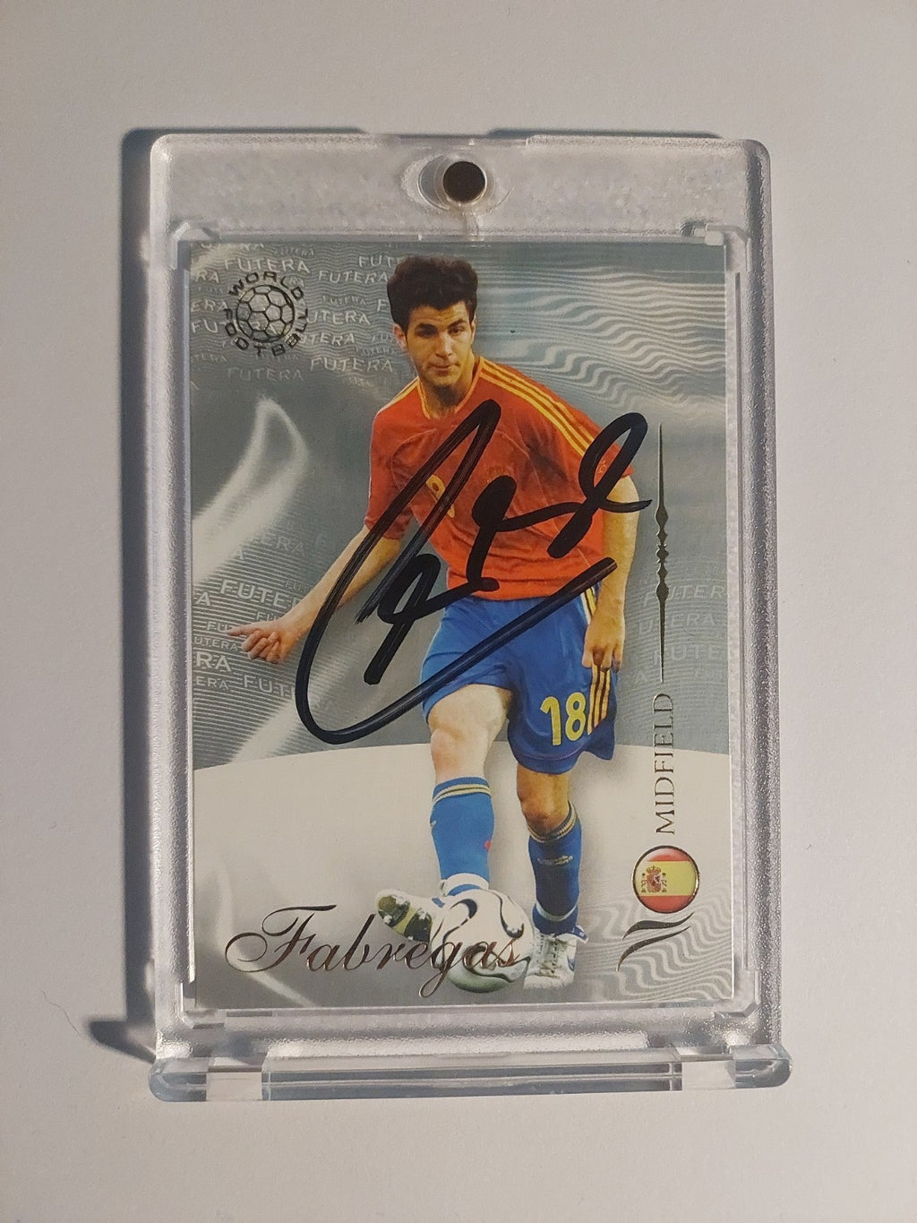 Futera World Football 2007 Cesc Fabregas On Card Auto Spanien Barcelona Parallel – Bild 1