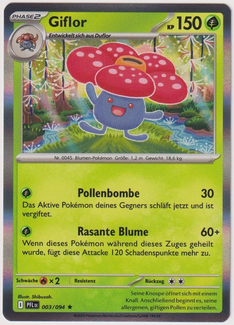 Pokemon TCG Vileplume #3/094 Rare (R) Holo Deutsch 2025 – Bild 1