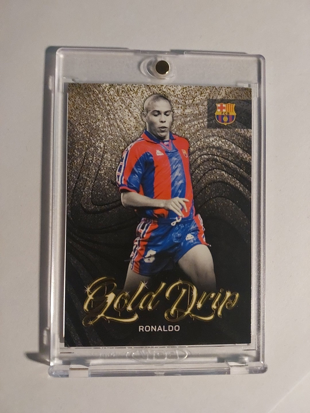 Topps Barcelona Team Set 2022-23 Ronaldo Gold Drip Parallel Ultra Rare Legende – Bild 1