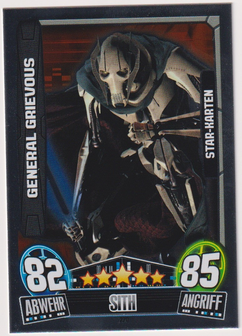 Topps Star Wars TCG General Grievous Separatisten Star-Karten Rare – Bild 1