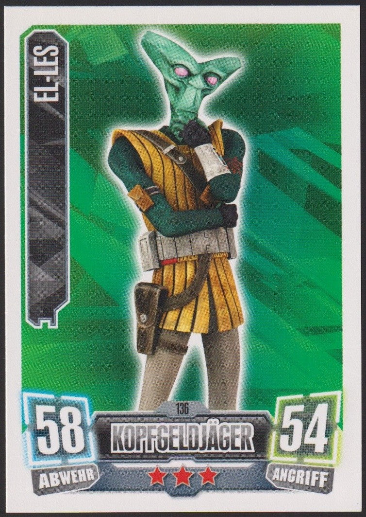 Topps Star Wars 2011 El-Les Kopfgeldjäger Söldner TCG Rare #136 – Bild 1