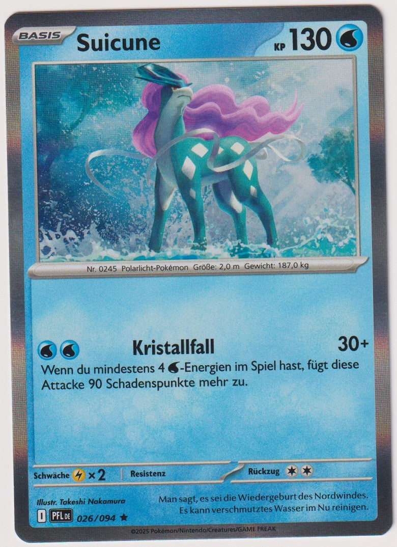 Pokemon TCG Suicune #26/094 Rare (R) Holo Deutsch 2025 – Bild 1