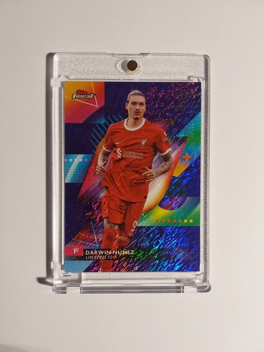 Topps UCC Finest 2024-25 Darwin Nunez Liverpool Parallel 84/199 Refractor Rare – Bild 1