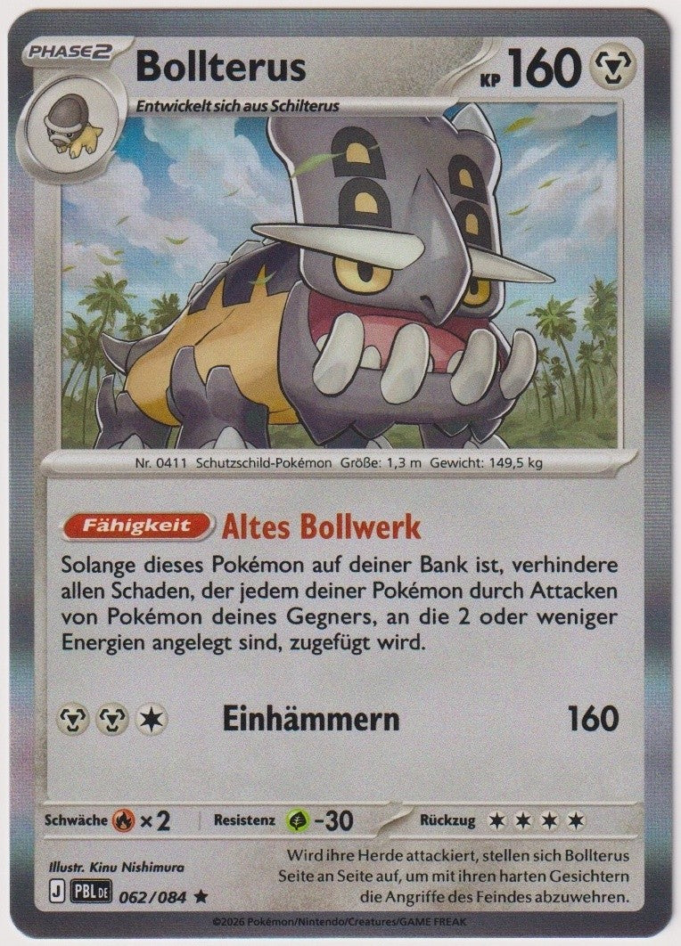 Pokemon TCG Bastiodon #62/084 Rare (R) Holo Deutsch 2026 – Bild 1