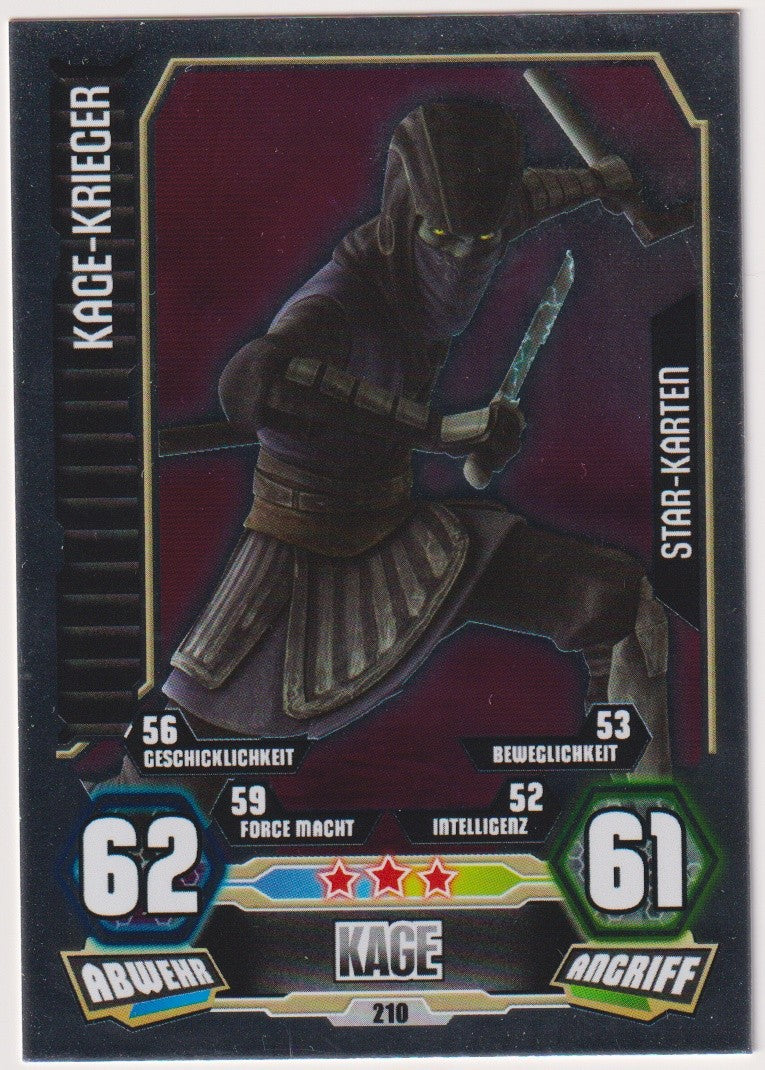 Topps Star Wars 2012 Kage-Krieger Kage TCG Rare #210 – Bild 1