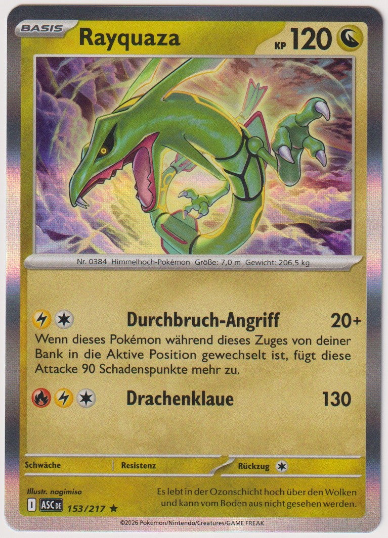 Pokemon TCG Rayquaza #153/217 Rare (R) Holo Deutsch 2026 – Bild 1