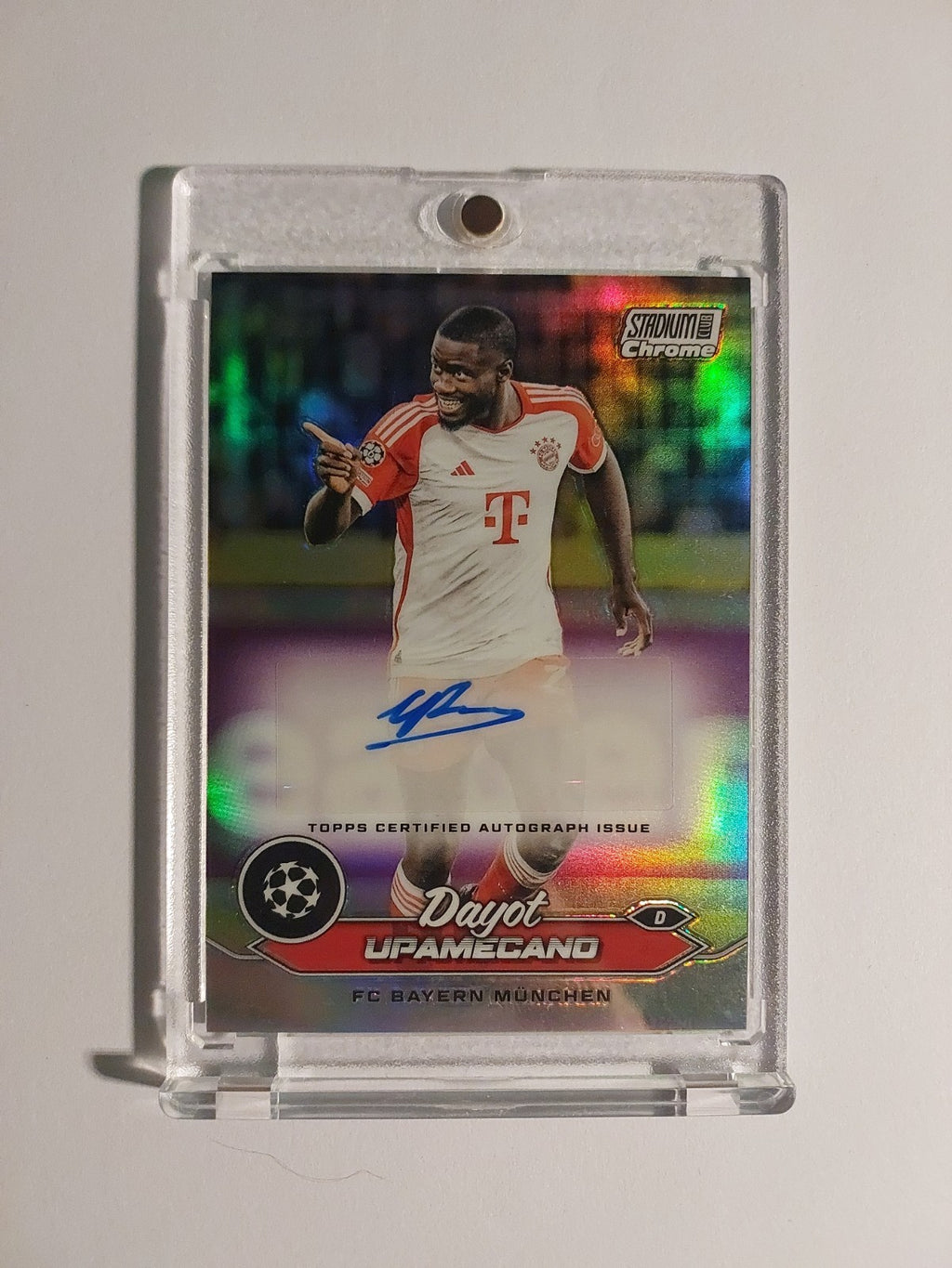 Topps Chrome 2023-24 Dayot Upamecano Auto Bayern München Parallel Refractor Rare – Bild 1
