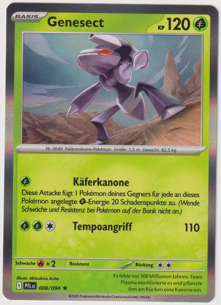 Pokemon TCG Genesect #8/094 Rare (R) Holo9 Deutsch 2025 – Bild 1