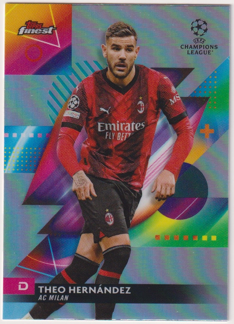 Topps Finest 2023-24 Theo Hernández AC Milan Parallel Refractor – Bild 1