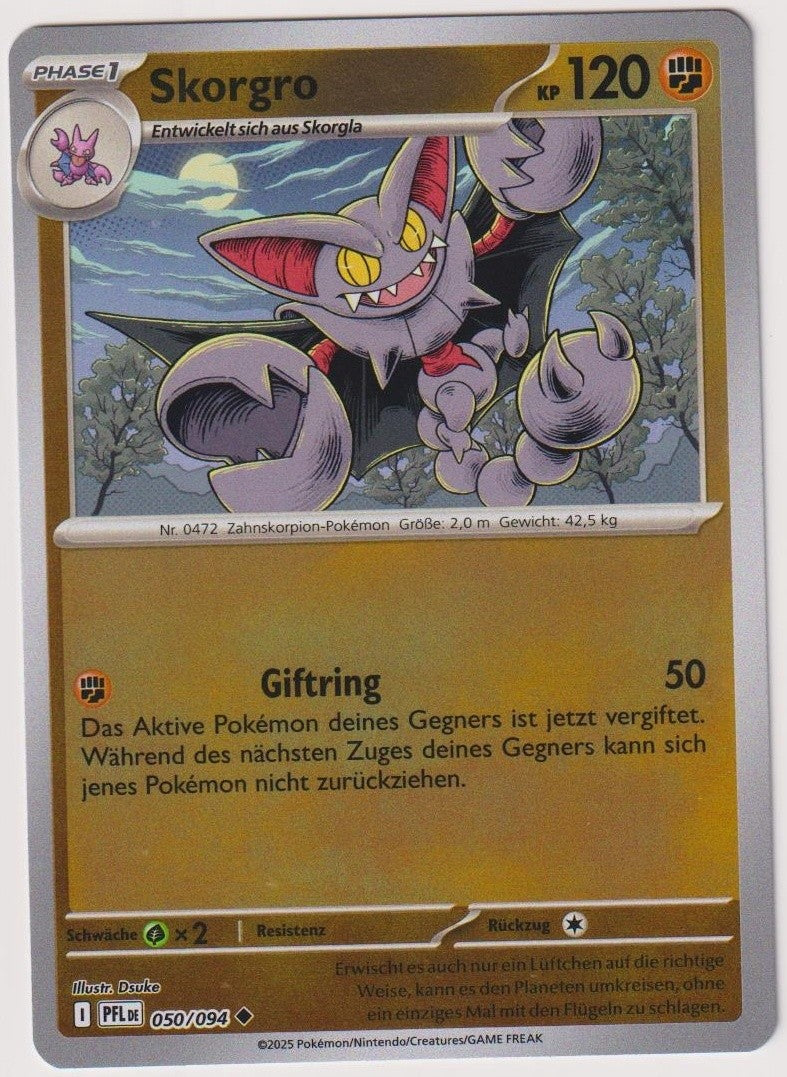 Pokemon TCG Gliscor #50/094 Uncommon (U) Reverse Holo Deutsch 2025 – Bild 1