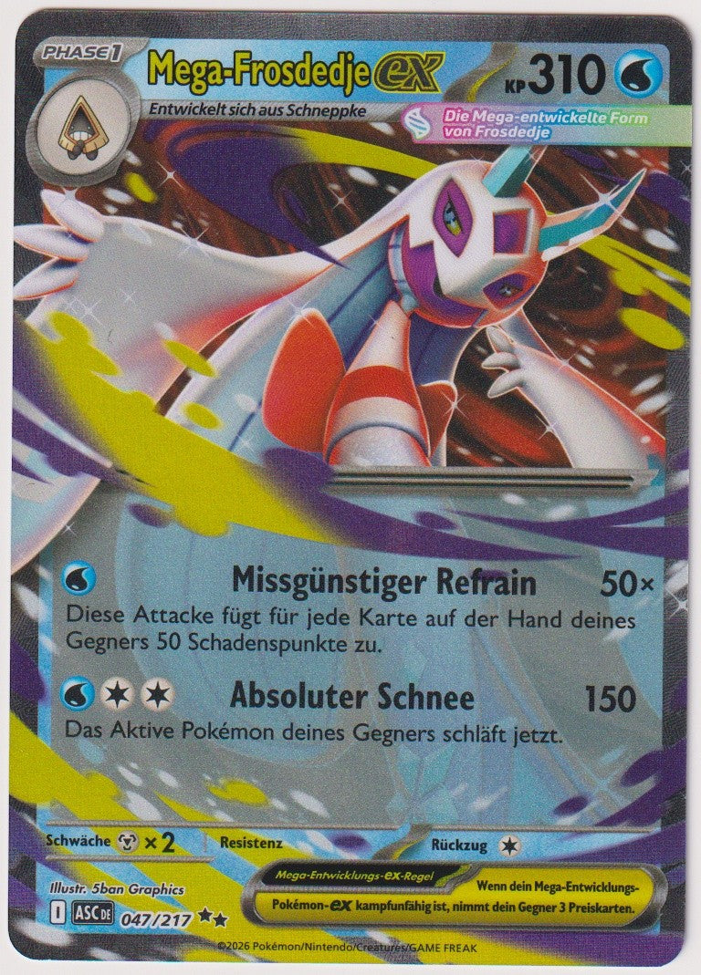 Pokemon TCG Mega Froslass EX #047/217 Double Rare (RR) Holo Deutsch 2026 – Bild 1