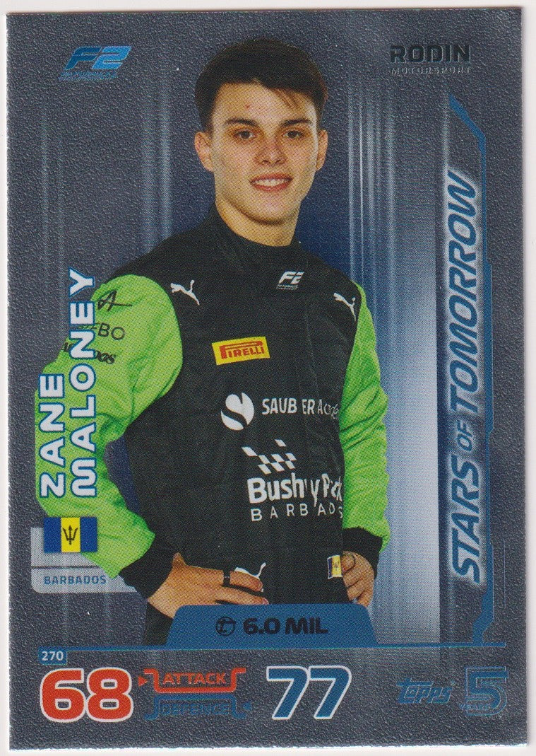 Pirelli FIA 2024 Zane Maloney Rodin Motorsport Topps Turbo Attax Parallel – Bild 1