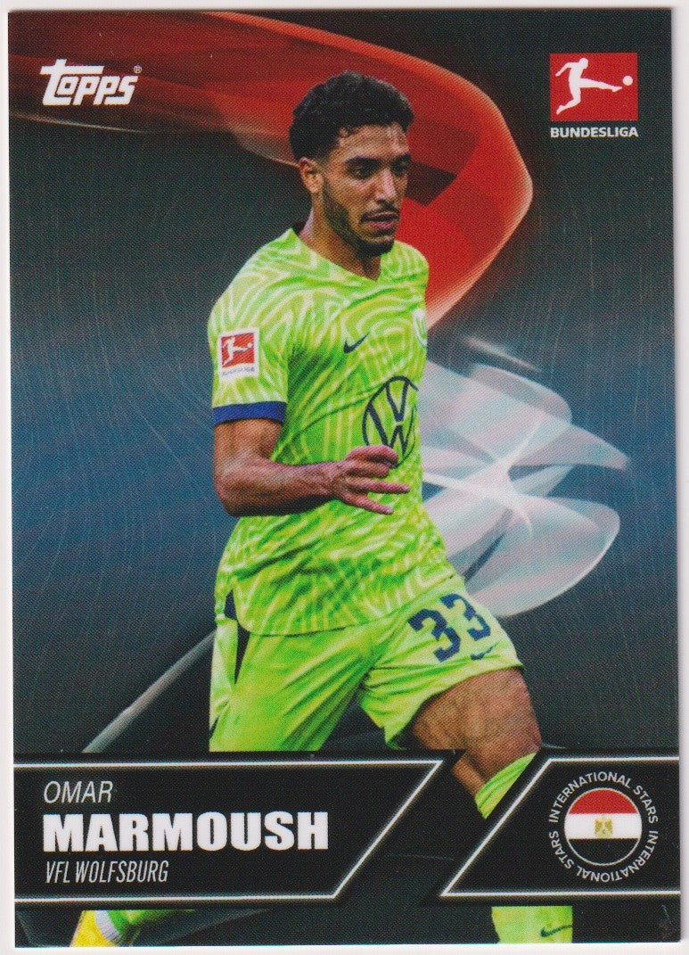 Topps International 2022-23 Omar Marmoush VFL Wolfsburg Bundesliga Parallel – Bild 1