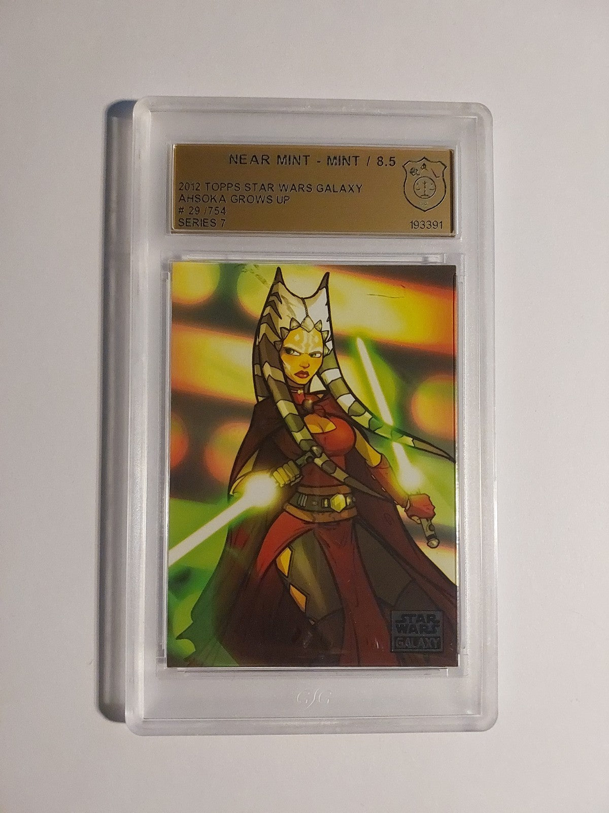 Topps Star Wars 2012 Ahsoka Tano Grows Up GSG 8.5 = PSA Ultra Rare Art GSG 1/1 – Bild 1
