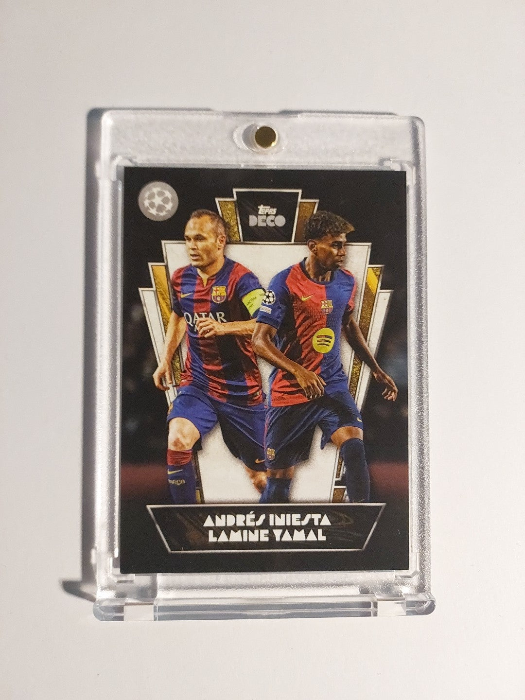 Topps UCC Deco 2024-25 Lamine Yamal & Andres Iniesta Dual Barcelona Parallel – Bild 1