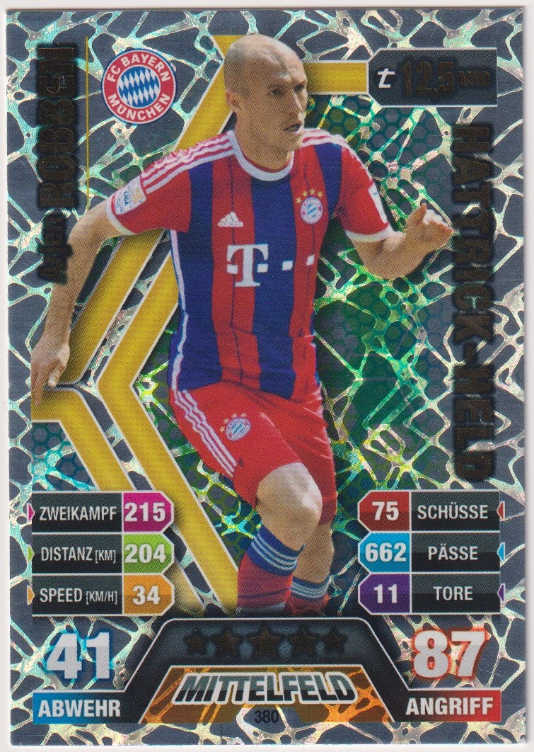 Topps Match Attax Arjen Robben FC Bayern München Bundesliga Parallel Rare 41 – Bild 1