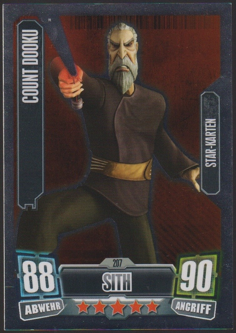 Topps Star Wars 2011 Count Dooku Sith Separatisten TCG Rare #207 – Bild 1