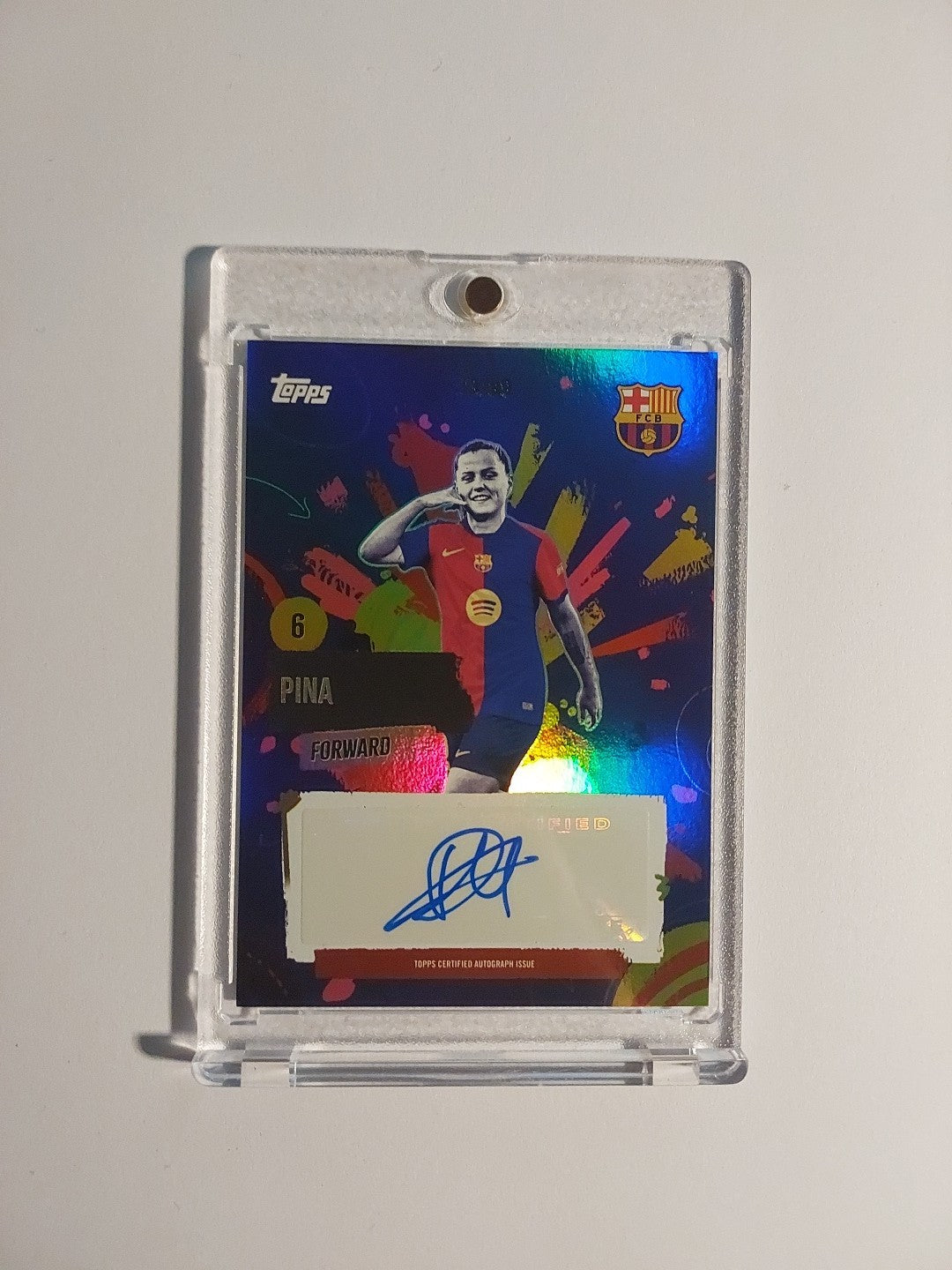Topps Barcelona Team Set 2024-25 Claudia Pina Auto Parallel 73/99 Refractor Rare – Bild 1