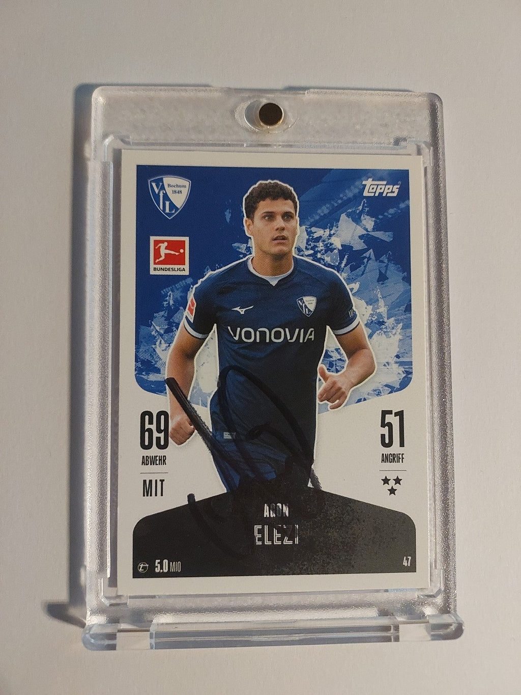 Topps 2024-25 Agon Elezi Vfl Bochum On Card Auto Parallel Ultra Rare – Bild 1