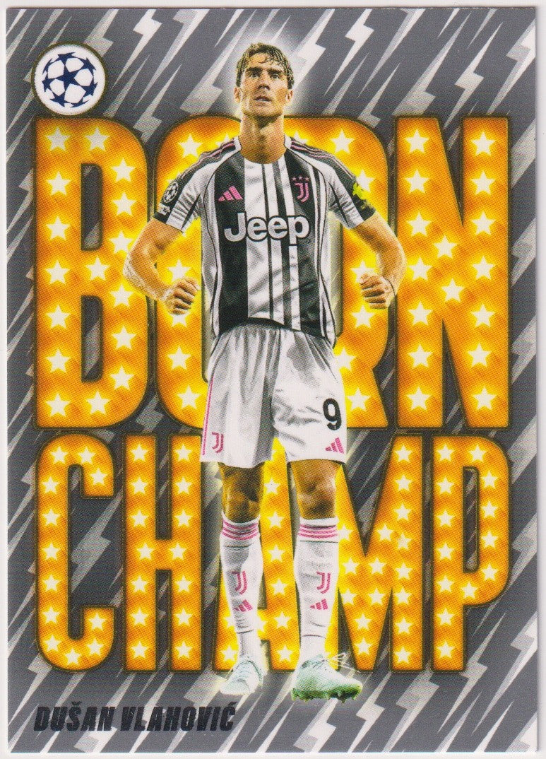 Topps Born Champ 2026-27 Dusan Vlahovic Juventus Champions League Parallel Rare – Bild 1