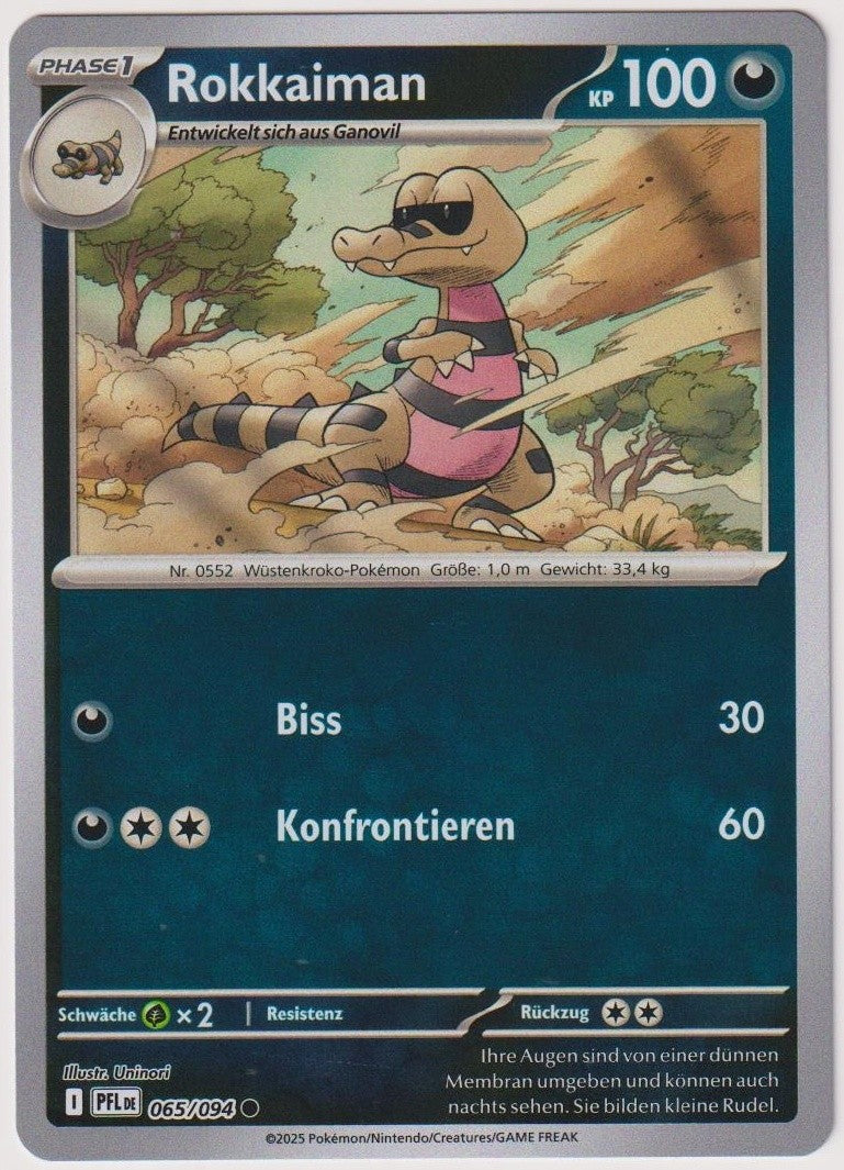 Pokemon TCG Krokorok #65/094 Common (C) Reverse Holo Deutsch 2025 – Bild 1