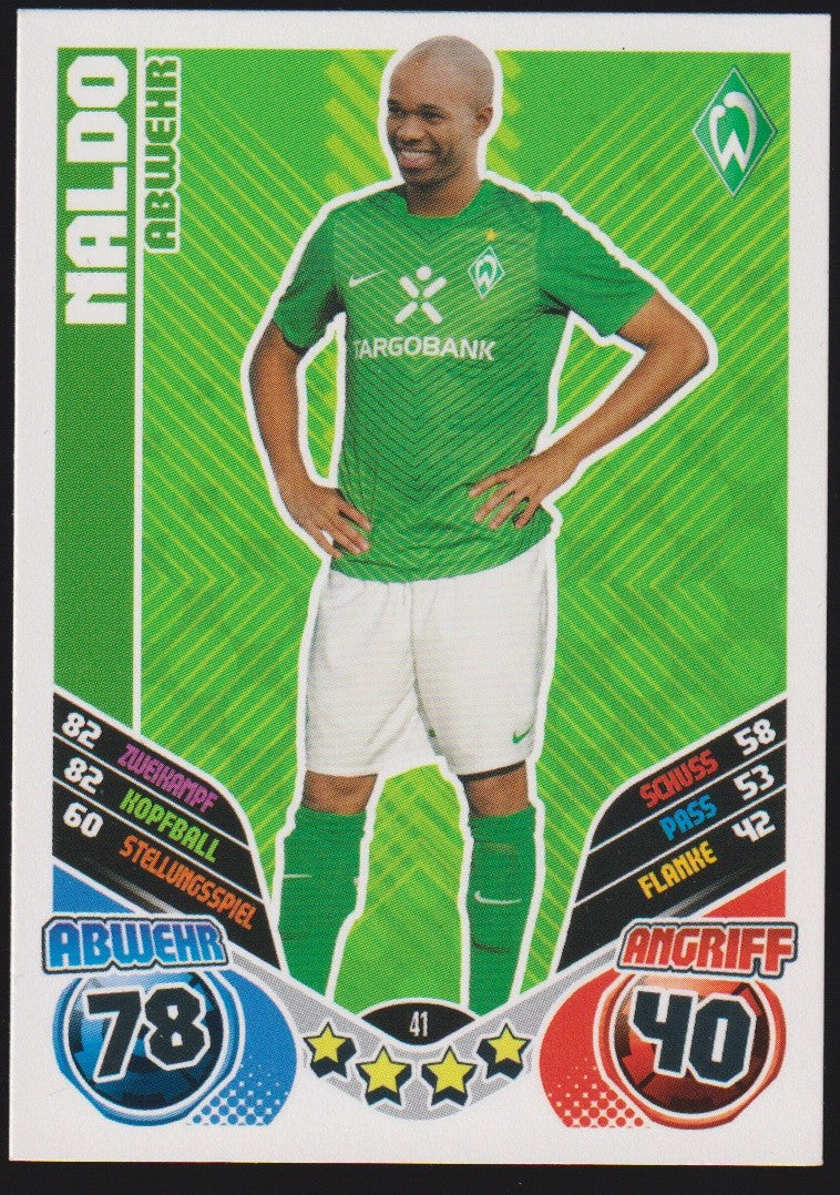 Topps Match Attax Naldo Werder Bremen Bundesliga Parallel Rare – Bild 1