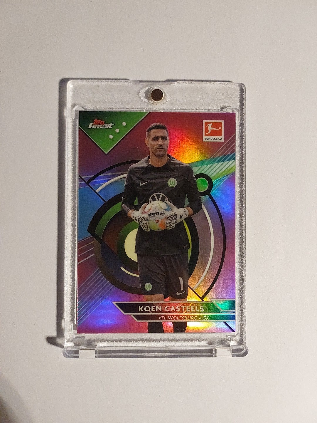 Topps Finest Bundesliga 2022-23 Koen Casteels Wolfsburg Parallel 138/300 Rare – Bild 1
