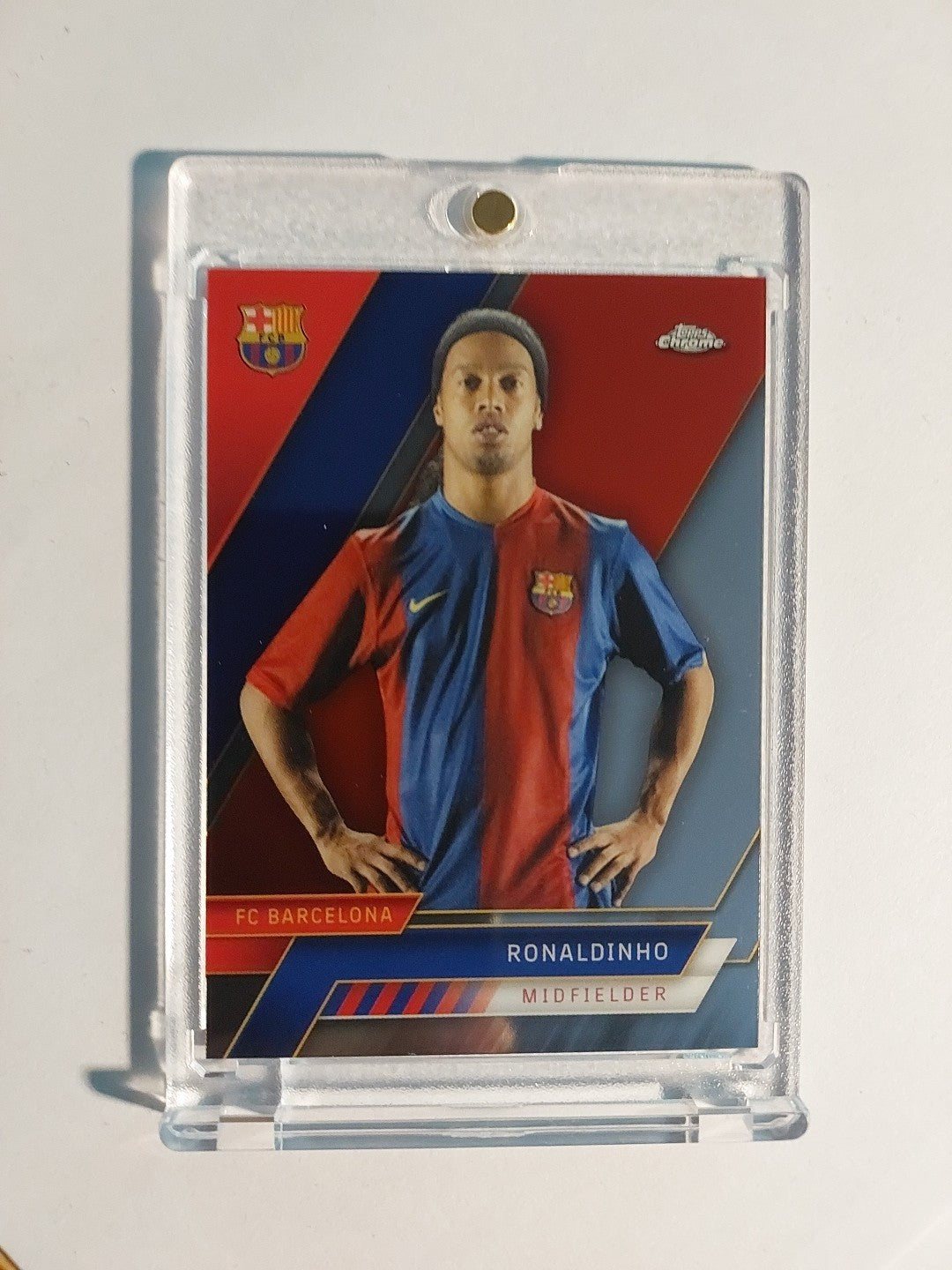 Topps Barcelona Chrome 2022-23 Ronaldinho Brasilien Parallel Ultra Rare Hit – Bild 1