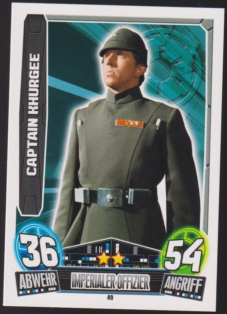 Topps Star Wars 2013 Captain Khurgee IMPERIUM (Film Version) TCG Rare #/49 – Bild 1