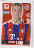 Topps Fußball Bundesliga 2014/2015 Philipp Lahm Printed Auto FC Bayern München – Bild 1