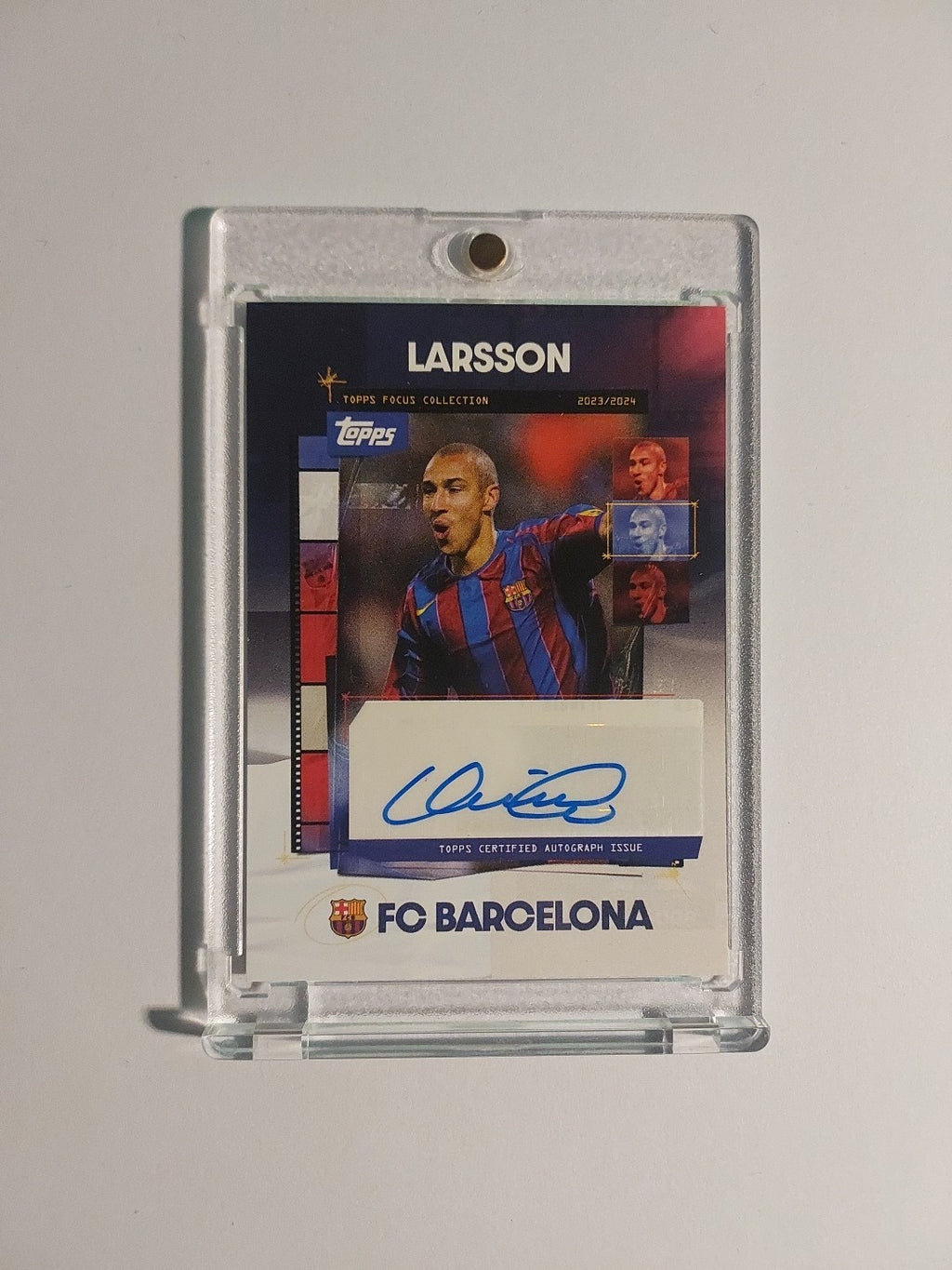 Topps Barcelona Set 2023-24 Henrik Larsson Auto Parallel Legend Insert Rare – Bild 1