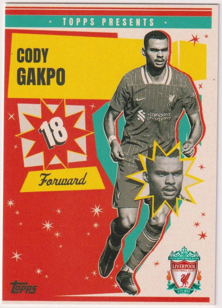 Topps Club 2023-24 Cody Gakpo Liverpool FC You'll Never Walk Alone Parallel – Bild 1