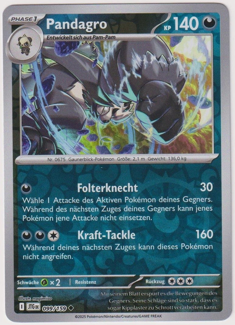 Pokemon TCG Pangoro #99/159 Uncommon (U) Reverse Holo Deutsch 2025 – Bild 1