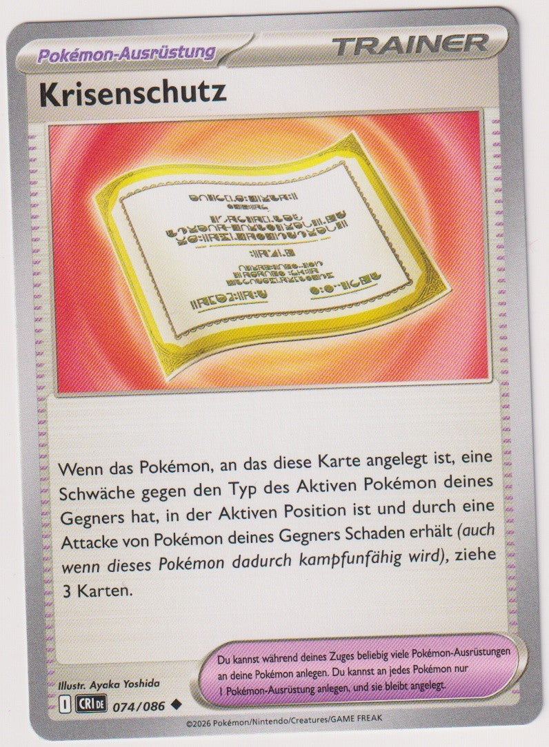 Pokemon TCG Krisenschutz #074/086 Uncommon (C) Deutsch 2026 – Bild 1