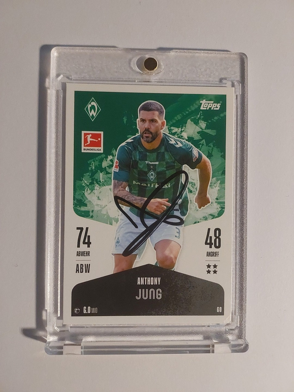 Topps Bundesliga 2024-25 Anthony Jung SV Werder Bremen (On Card Auto) – Bild 1