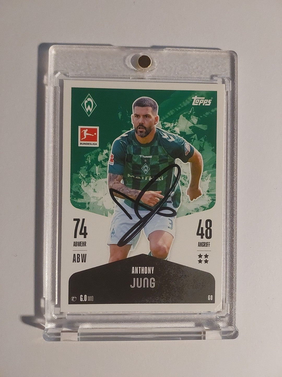 Topps Bundesliga 2024-25 Anthony Jung SV Werder Bremen (On Card Auto) – Bild 1