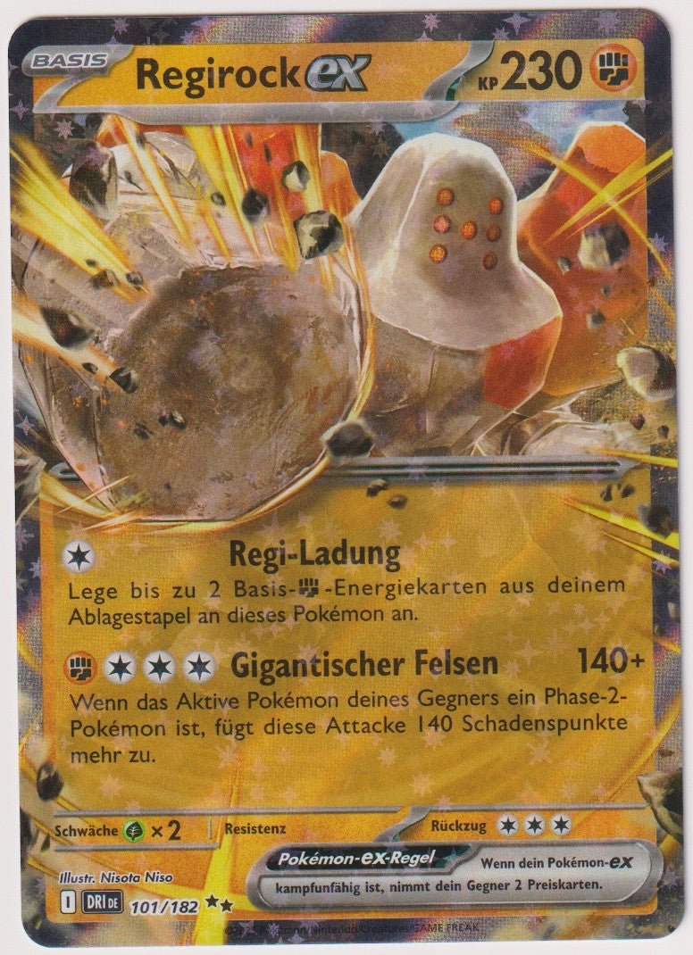 Pokemon TCG Regirock EX #101/182 Double Rare (RR) Holo Deutsch 2025 – Bild 1