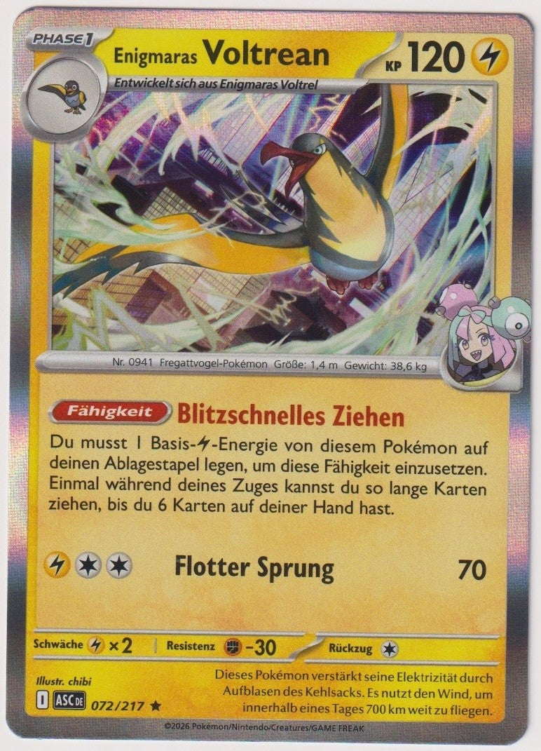 Pokemon TCG Ionos Kilowatrel #72/217 Rare (R) Holo Deutsch 2026 – Bild 1