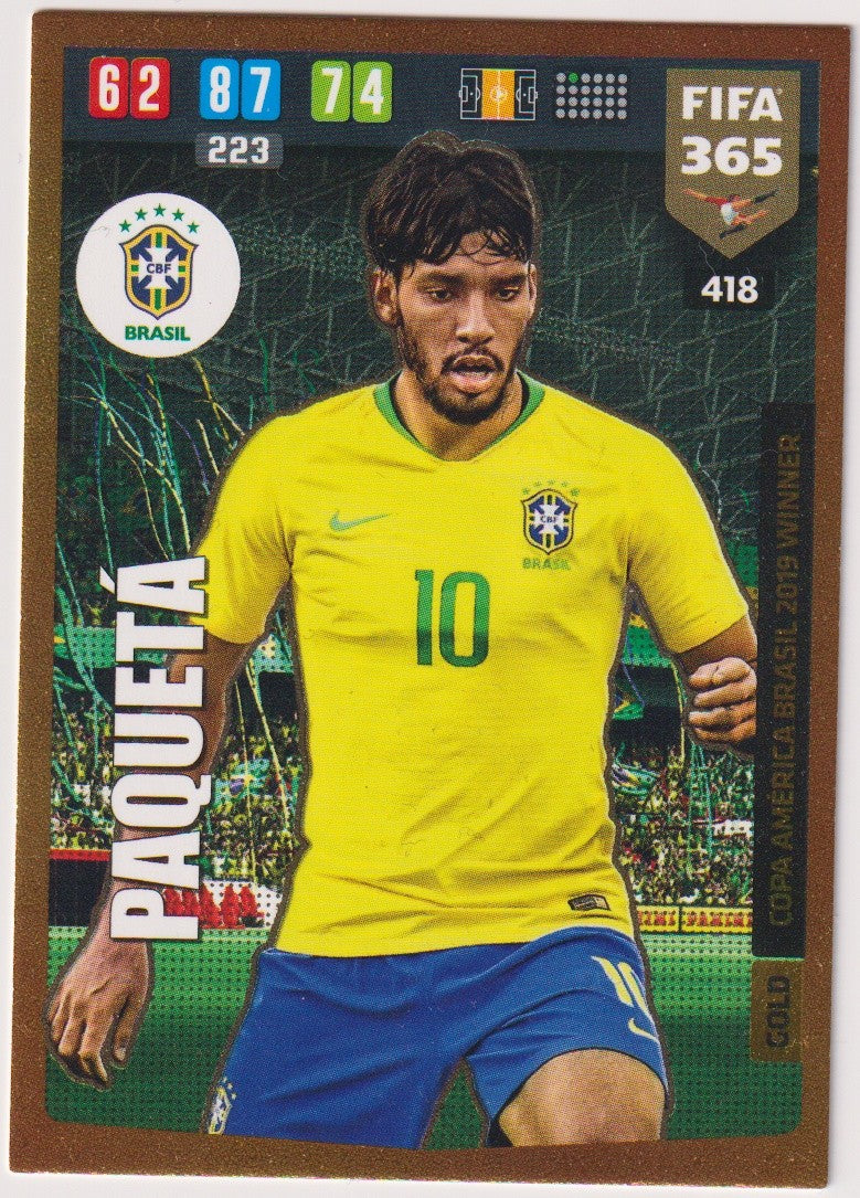 Panini FIFA 365 Paqueta Brasil Parallel Rare 418 – Bild 1