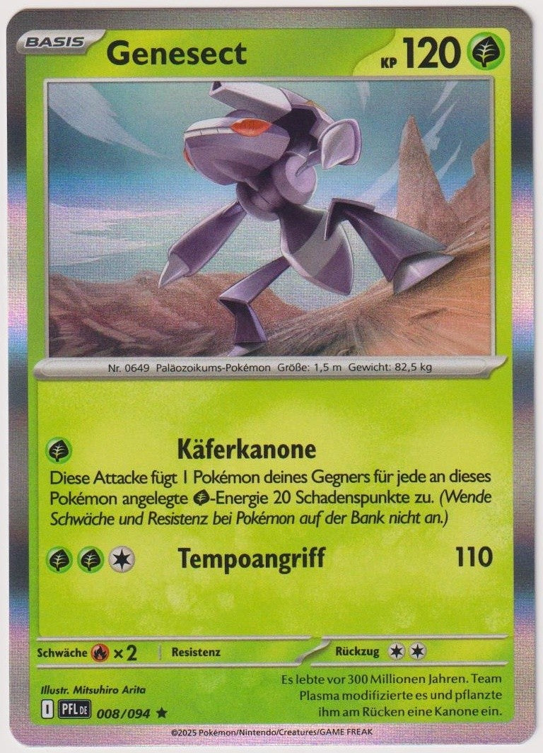 Pokemon TCG Genesect #8/094 Rare (R) Holo Deutsch 2025 – Bild 1