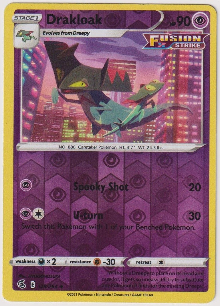 Pokemon TCG Drakloak #129/264 Uncommon (U) Reverse Holo Englisch 2021 – Bild 1