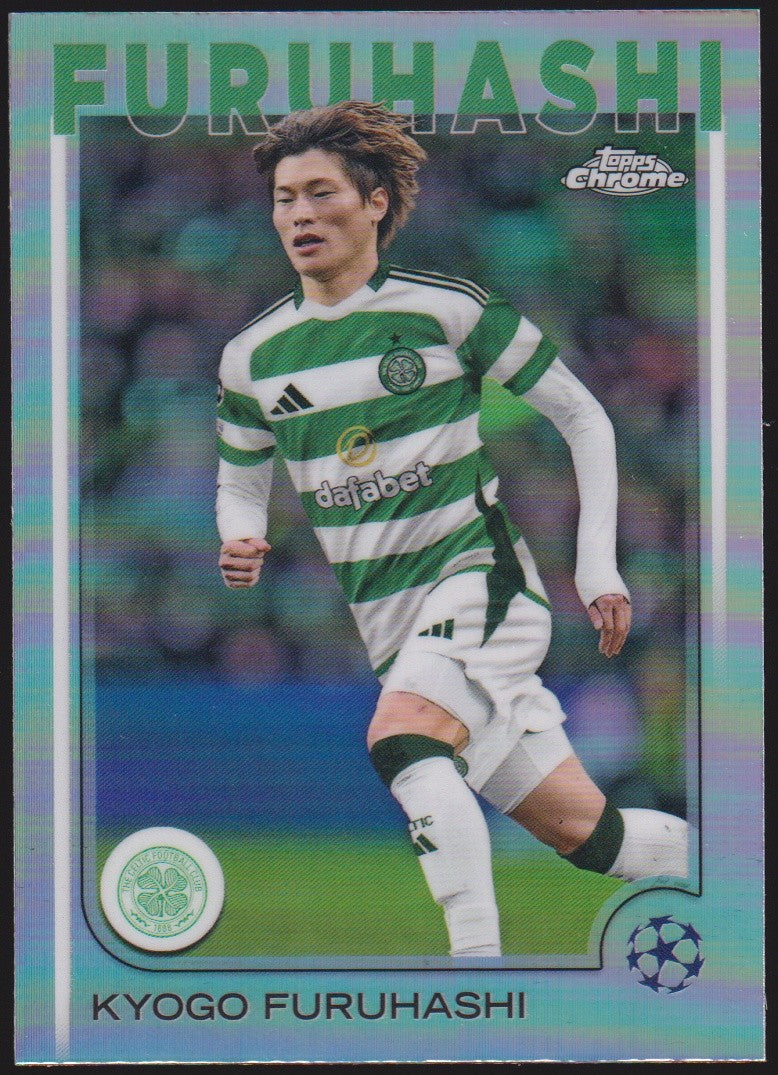 Topps Chrome 2023-24 Kyogo Furuhashi Celtic FC Parallel Refractor – Bild 1