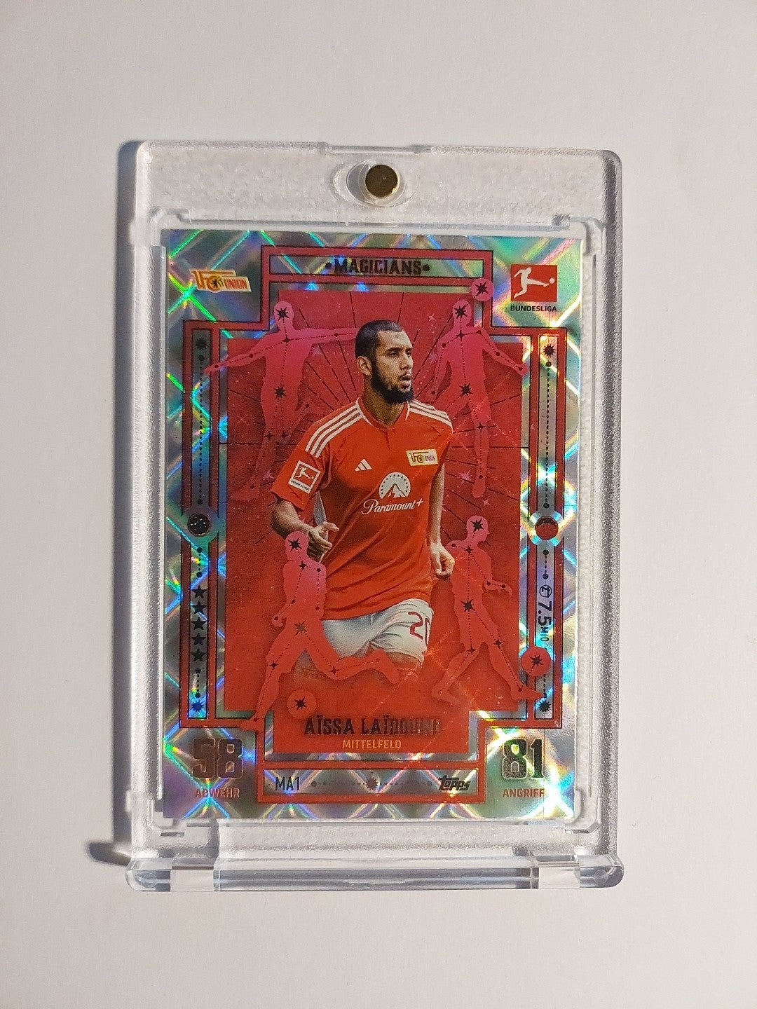 Topps Match Attax 2023-24 Aissa Laidouni Berlin Freiburg Parallel Refractor Rare – Bild 1