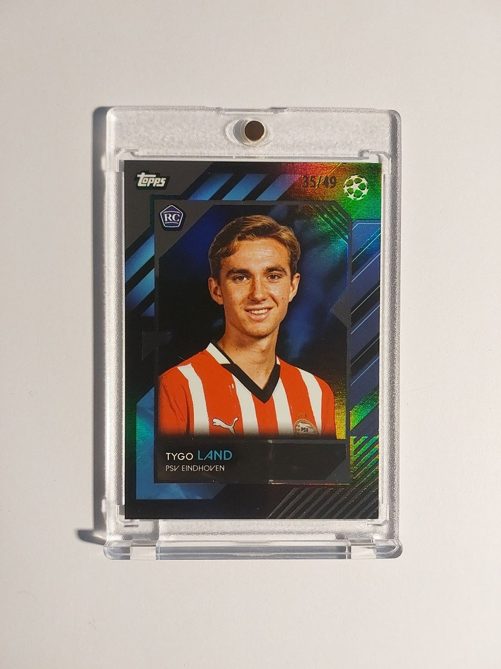 Topps UCC 2025-26 Tygo Land PSV Eindhoven Parallel 35/49 Rookie Refractor Rare – Bild 1