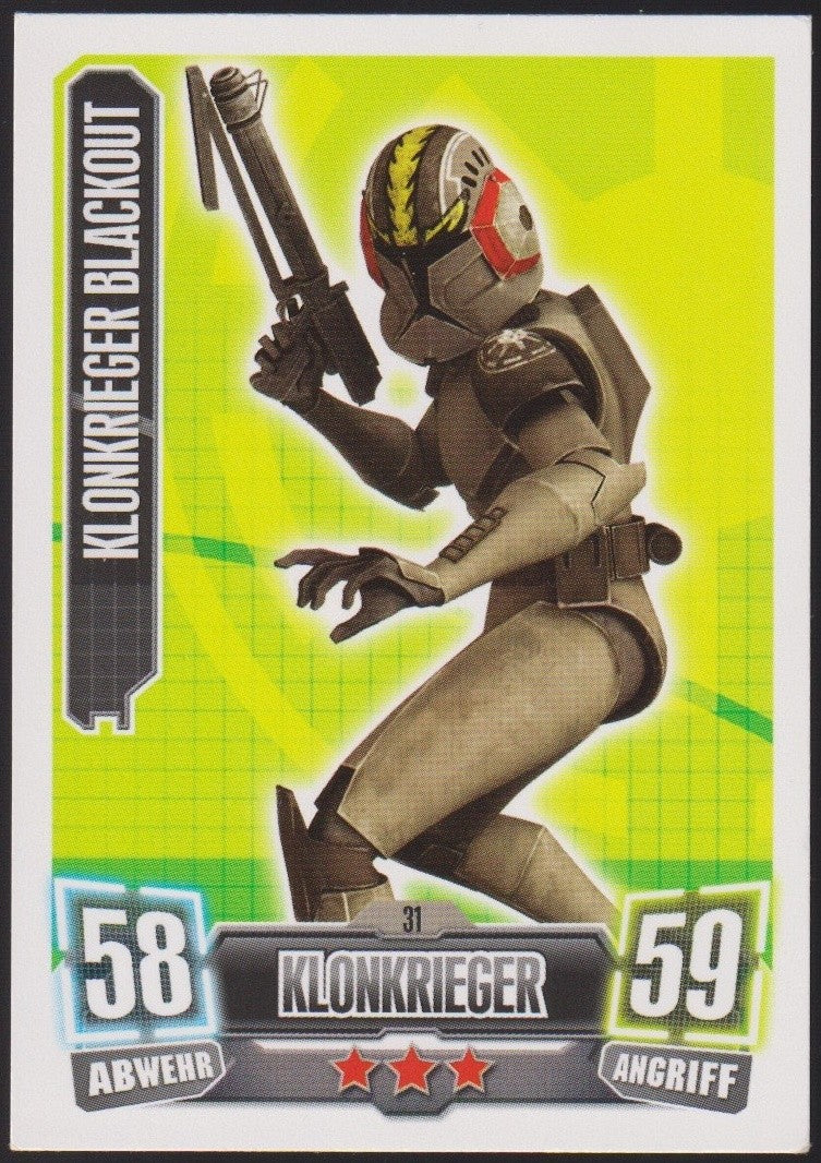 Topps Star Wars 2011 Klonkrieger Blackout Republik TCG Rare #58 – Bild 1