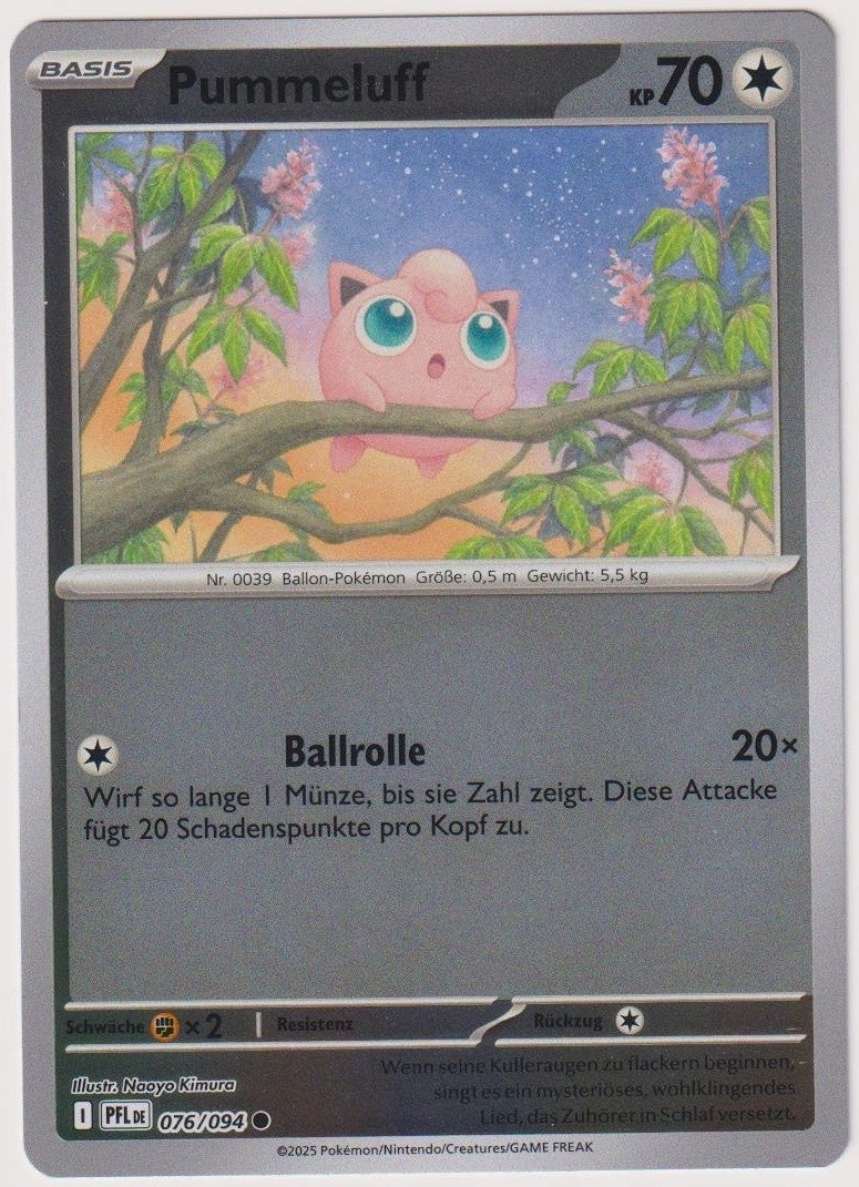 Pokemon TCG Jigglypuff #76/094 Common (C) Reverse Holo Deutsch 2025 – Bild 1