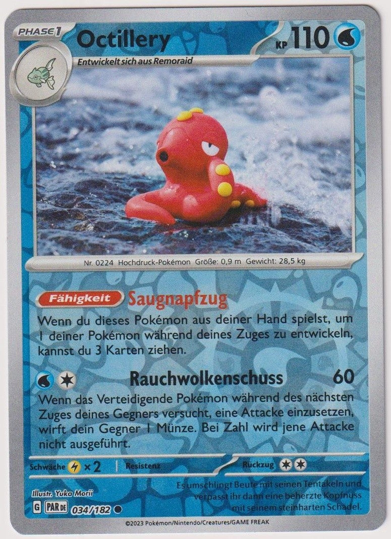 Pokemon TCG Octillery #34/182 Common (C) Reverse Holo Deutsch 2023 – Bild 1