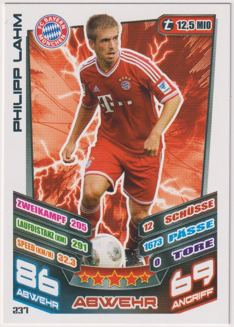 Topps Match Attax Philipp Lahm FC Bayern München Bundesliga Parallel Rare 231 – Bild 1